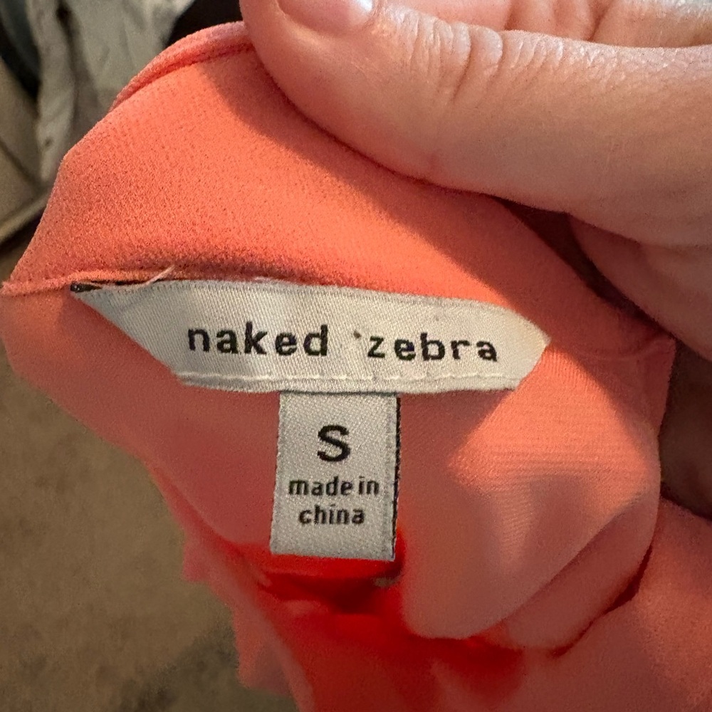 Naked Zebra Coral Halter Dress - Picture 3 of 3
